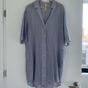 Aritzia The Group by Babaton stripped shirt dress